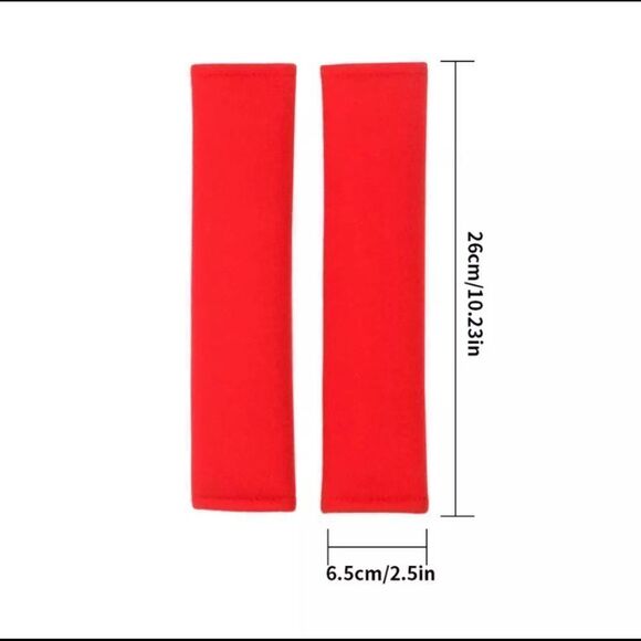 Custom, Medical Alert, Red & Black, Seat Beat Strap Cover, 2Pack - Picture 8 of 12